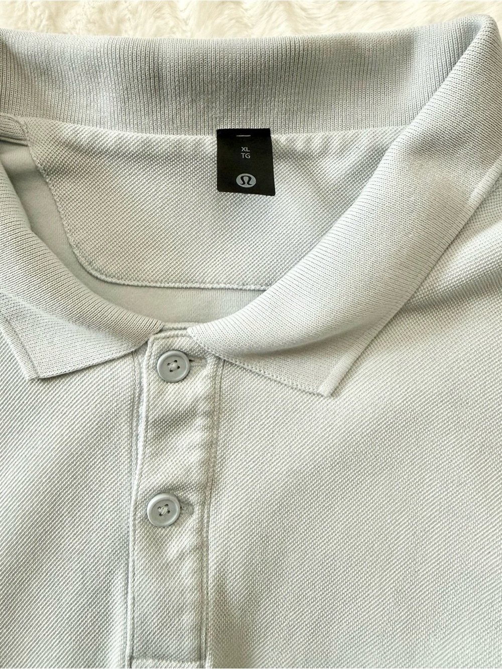 Lululemon Men's Evolution Pique Polo Shirt Light Blue Size XL - Picture 4 of 7